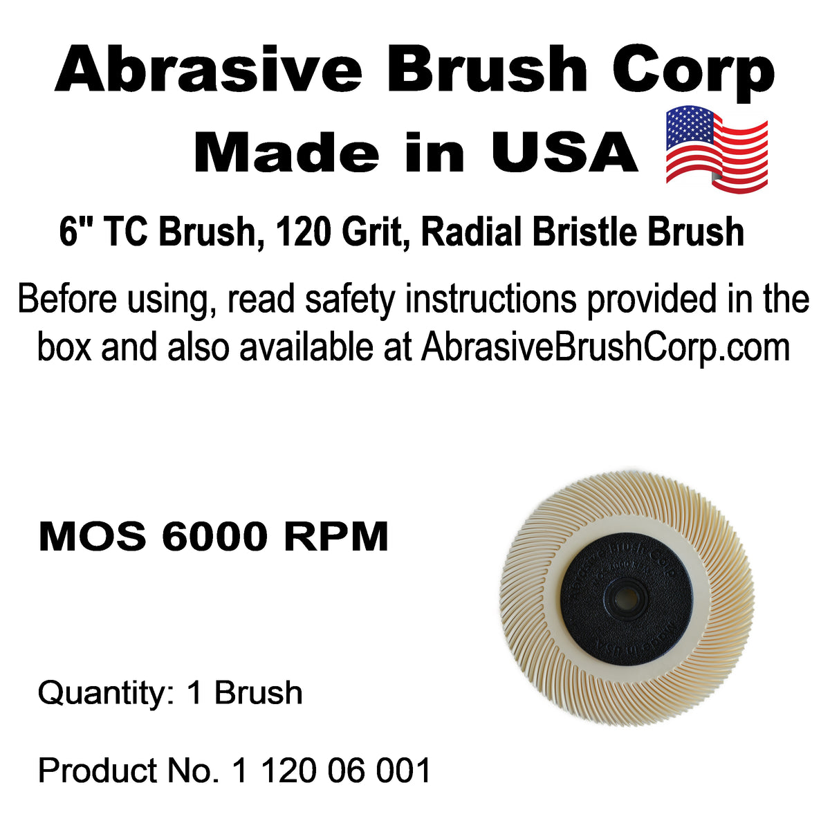 6" TC Brush 120X, 1 Brush per Box