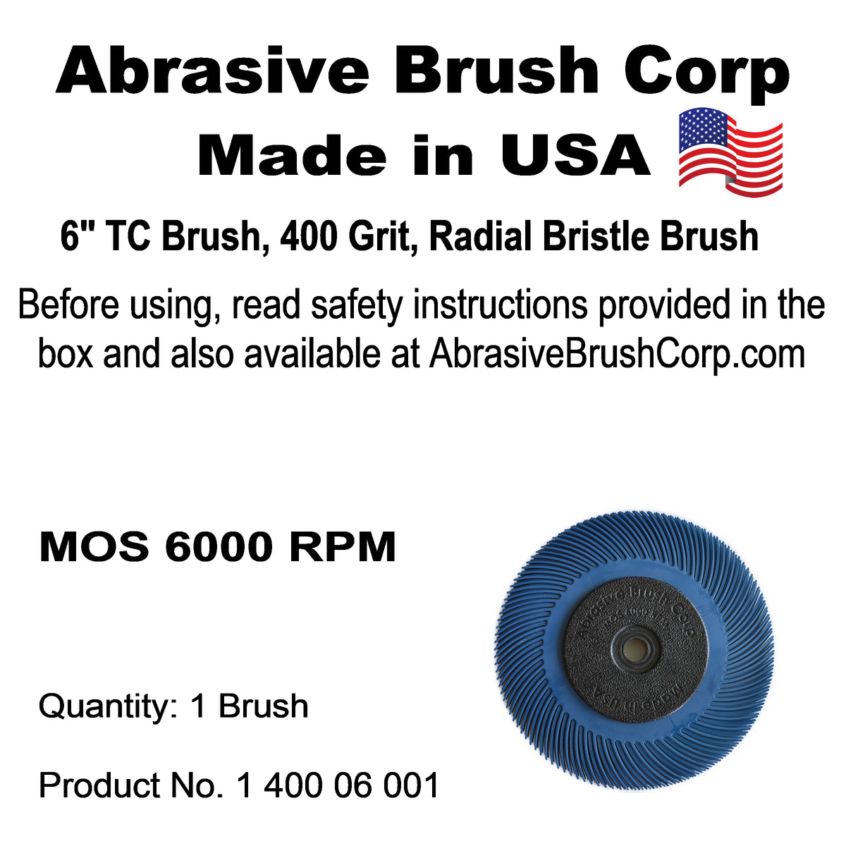 6" TC Brush 400X, 1 Brush per Box