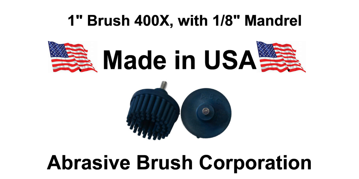 1" Brush 400X, 1/8" Steel Shaft, Box of 10