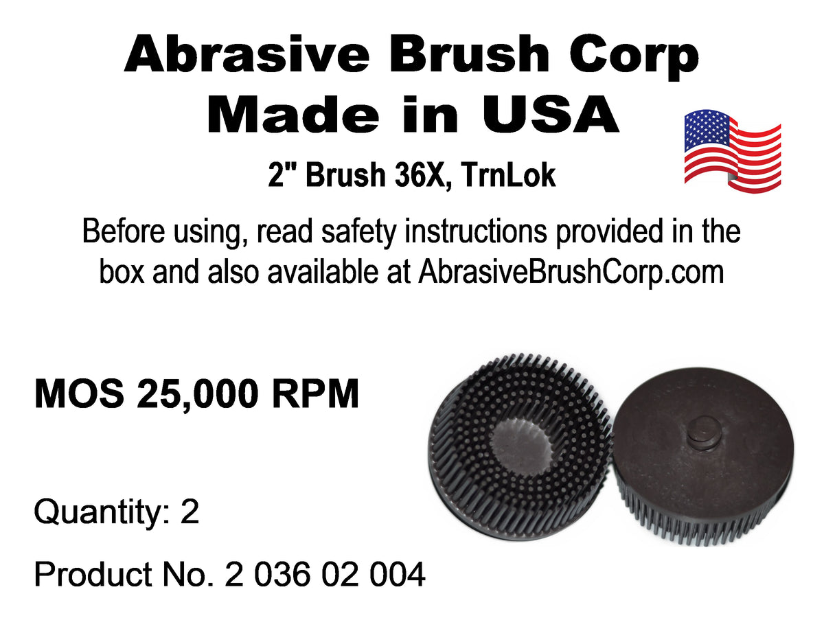 2" Brush 36X, TrnLok, Bag of 2 Brushes
