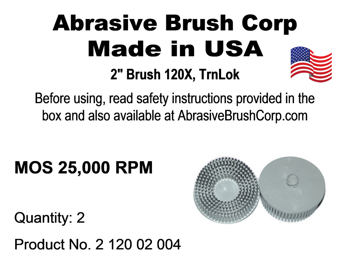 2" Brush 120X, TrnLok, Bag of 2 Brushes